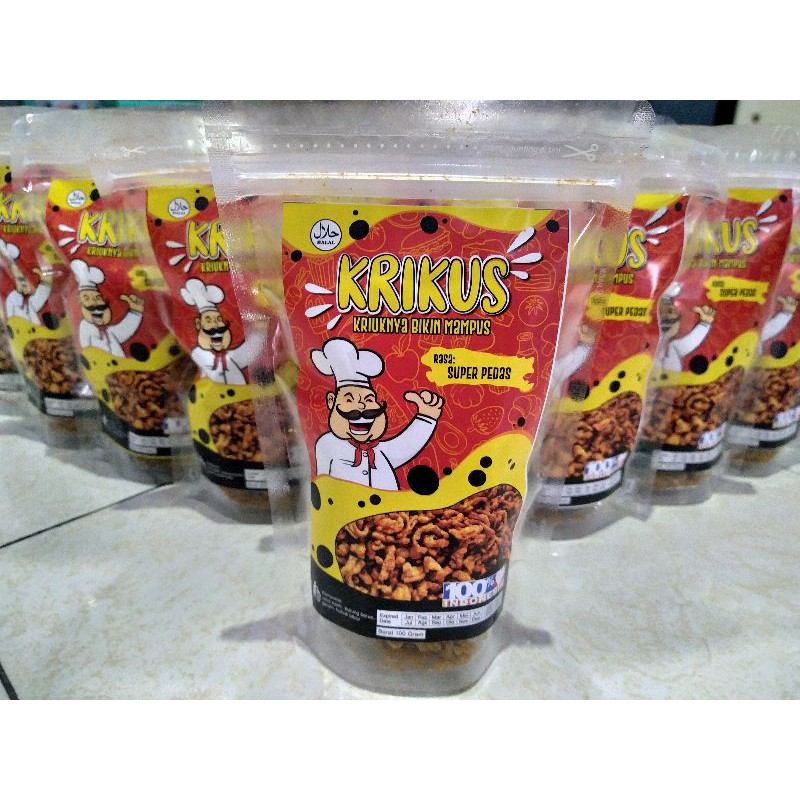 

Kripik Usus Krikus Super Pedas 100 gram