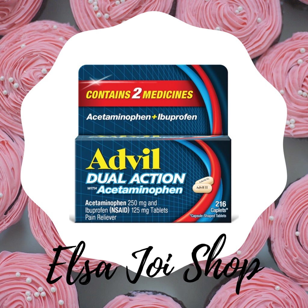 Jual Advil Dual Action with Acetaminophen 216 caplets Shopee Indonesia