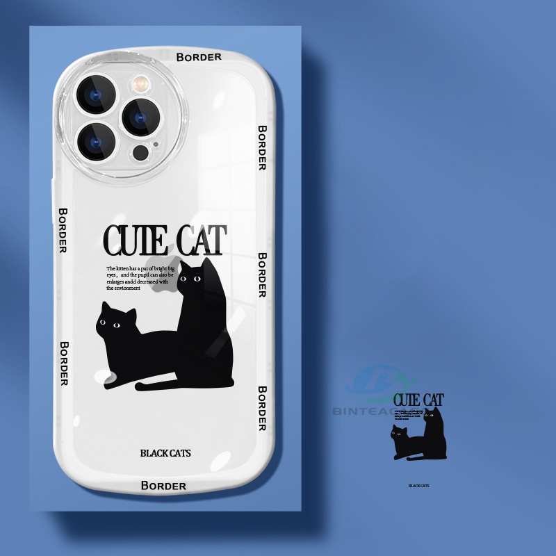 Case Motif Kucing Hitam Anti Jatuh Untuk Realme 5 5i 6i C3 C35 C21Y C25Y C21 RealmeC11 2021 C25 C15 C12 C2