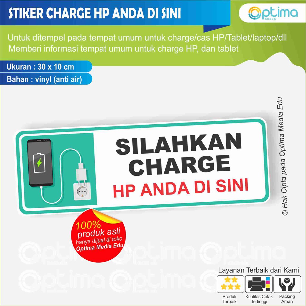 

STIKER TEMPAT CHARGE / CAS HP ANDA DI SINI