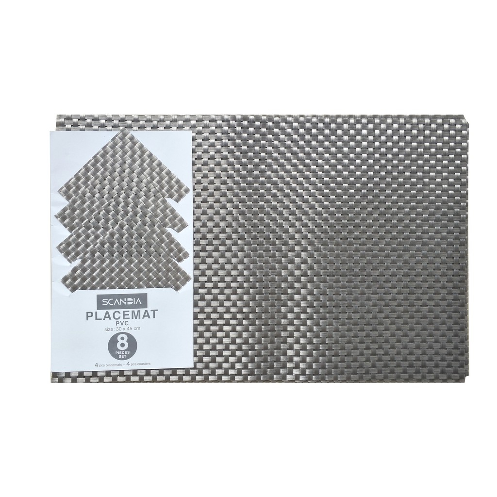 

JYSK Taplak Meja Placemat Coaster Set 4 Grey 30X45CM