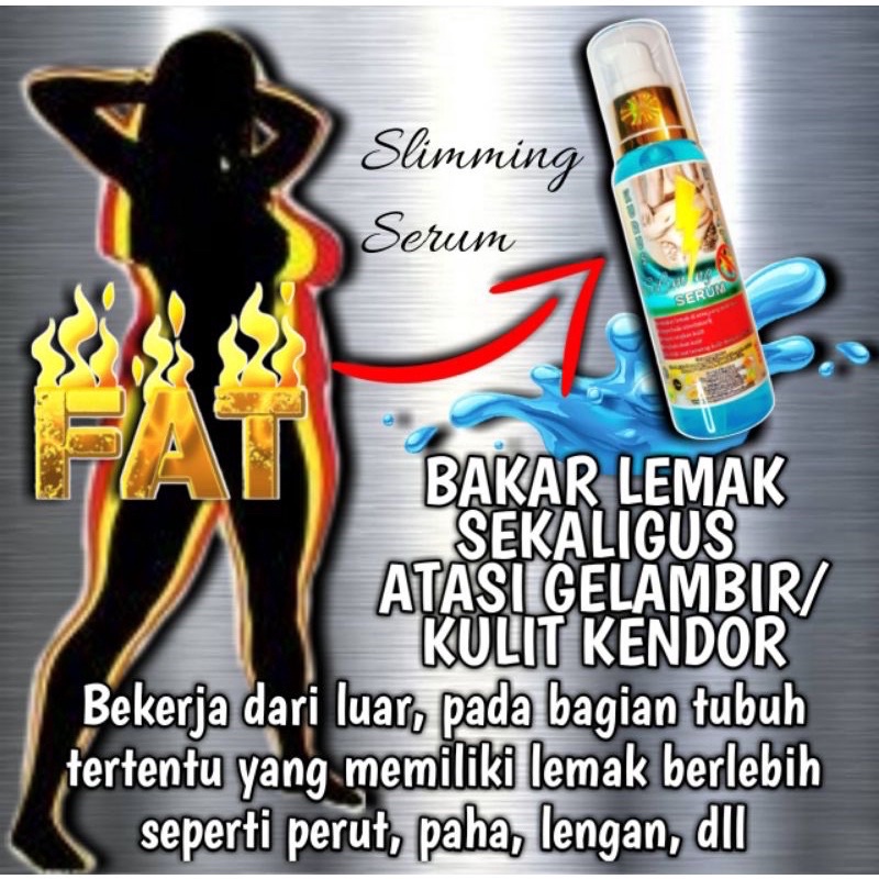 KURUS KILAT SLIMMING SERUM Lotion Pelangsing Perut Buncit Stretch Mark Selulit Sliming Gel Cream