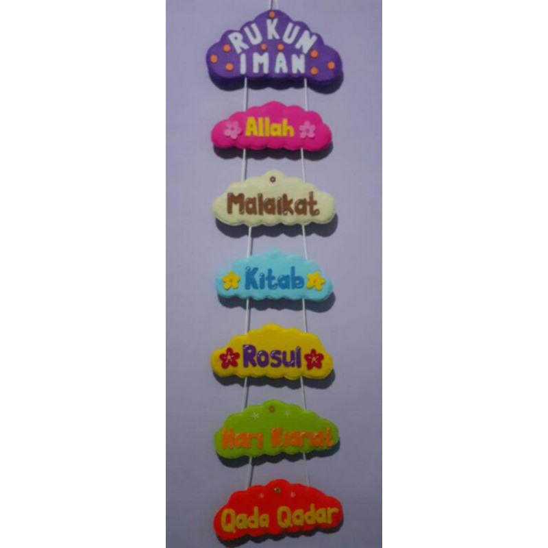 gantungan rukun iman edukasi anak