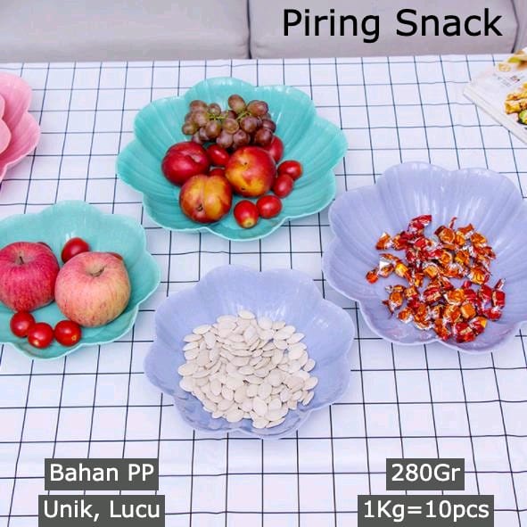 【GOGOMART】Piring Mangkuk Besar Buat Snack Dan Buah - Mangkok Bentuk Bunga