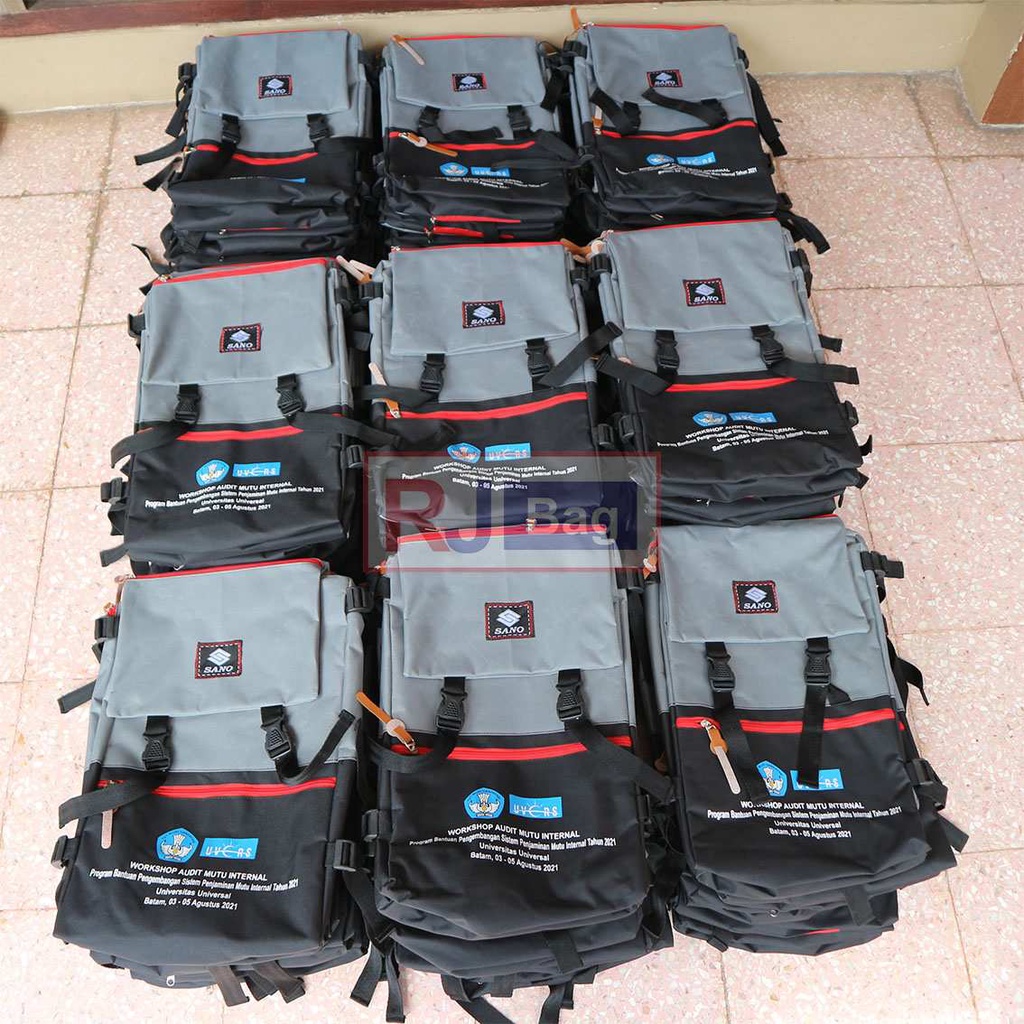 TAS GROSIR SANO DISTRO ABU HITAM SABLON UNIVERSITAS UNIVERSAL SEMINAR SOUVENIR PROMOSI