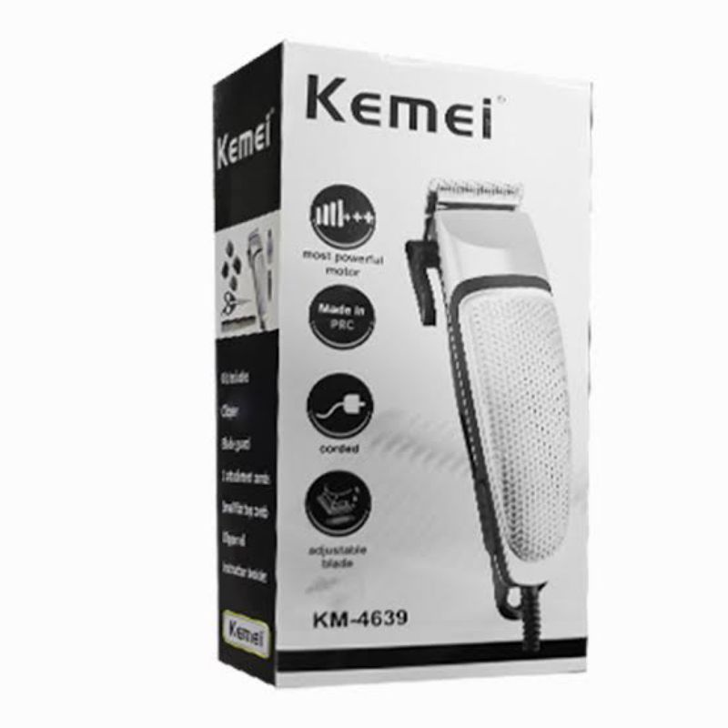 Kemei KM-4639 Electric Hair Clipper 2H Quick Charge PLUS Gunting