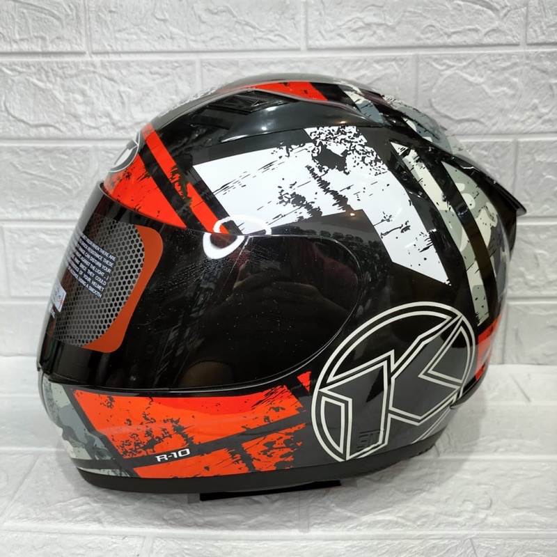 Helm Fullface KYT R10 seri 3 Aqua Red