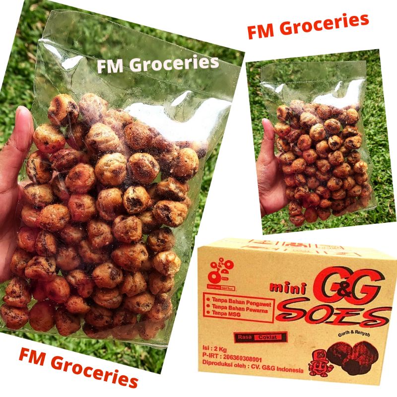 

Mini soes GG Repack +- 250 gram | soes GG rasa coklat | G&G soes