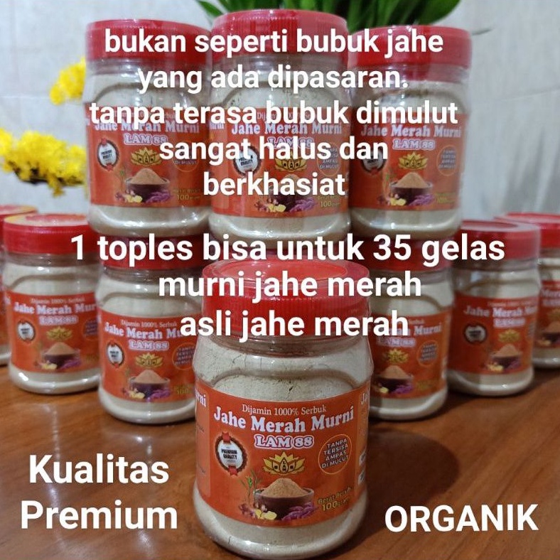 jahe merah murni lam 88 tanpa gula