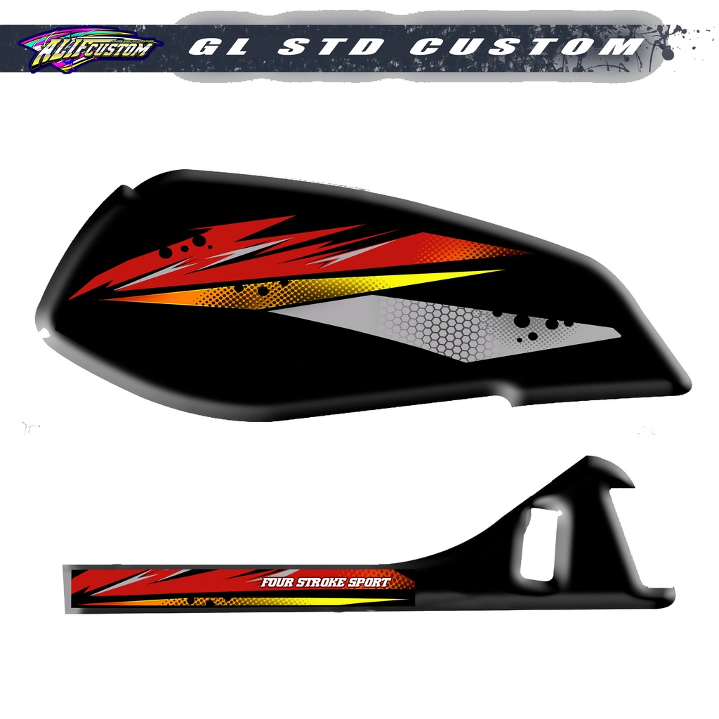 Harga grosir striping herex honda GL sticker honda GL custom herex style