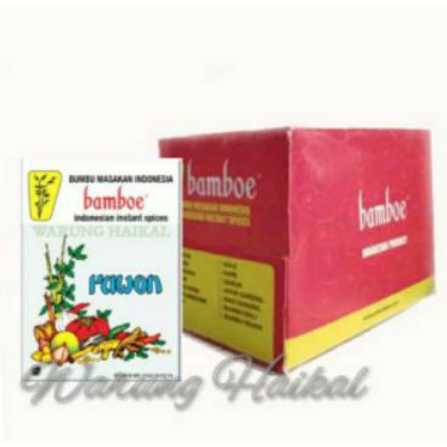 

1 BOX (isi 20pcs) BUMBU ORIGINAL RAWON BAMBOE - BUMBU RAWON BOX