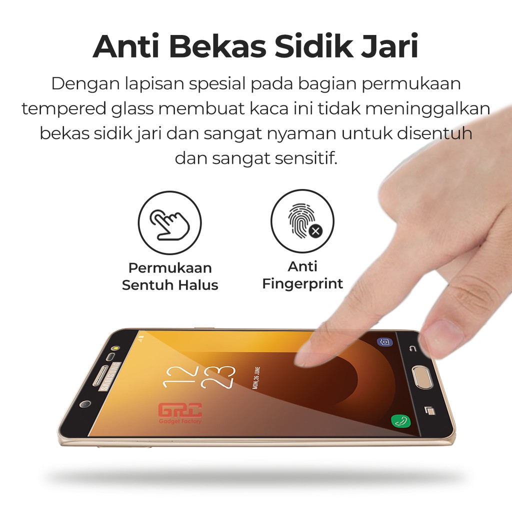 Tempered Glass SAMSUNG Galaxy J7 Max HOGO Full Cover Anti Gores Kaca