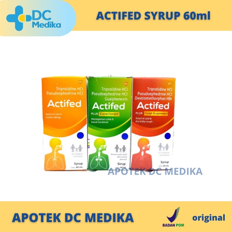 Actifed Syrup 60ml / Obat batuk/ obat flu