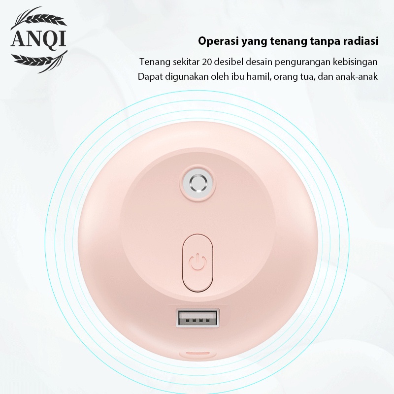 ANQI 1888 Mini Humidifier Diffuser 220Ml Mist Modes Diffuser Plus Lampu Tidur VS-1832