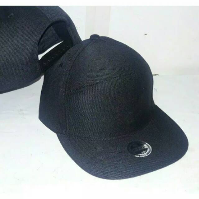 Topi Snapback polos 5 panel