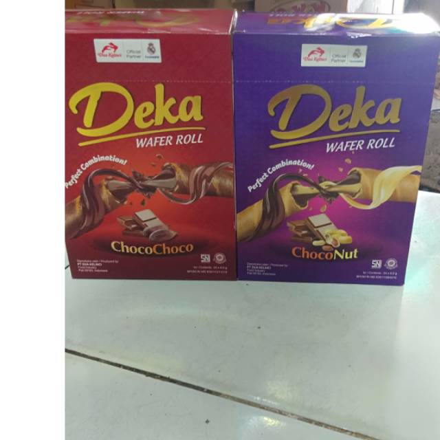 

Deka wafer roll coklat / coklat kacang 1 pack 24 pcs