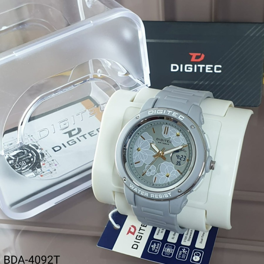 Jam Tangan Wanita Digitec 4092 / DA 4092 original Analog Digital Original Tali Rubber