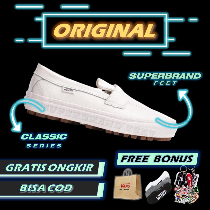 Vans Style 53 DX Patent Croc Leather White Original Sepatu Vans Original Sepatu Vans Style 53 Ori