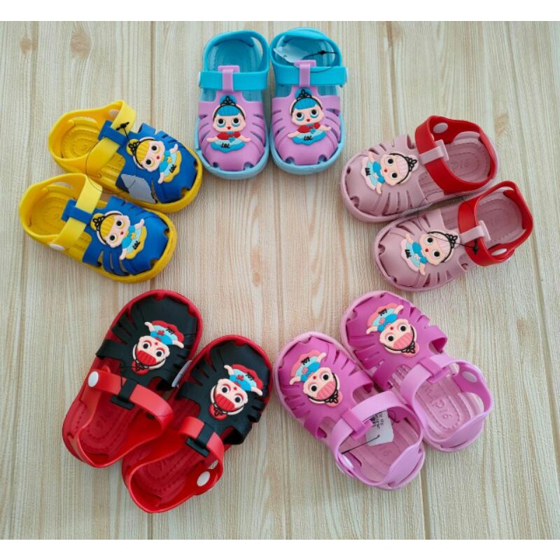 Sandal Anak Perempuan Bahan Karet Model Lucu LOL