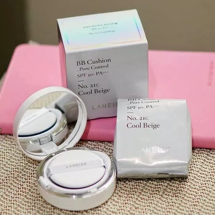 LANEIGE BB CUSHION PORE CONTROL SPF50+ PA++ ORIGINAL (FULL SET) - BEIGE