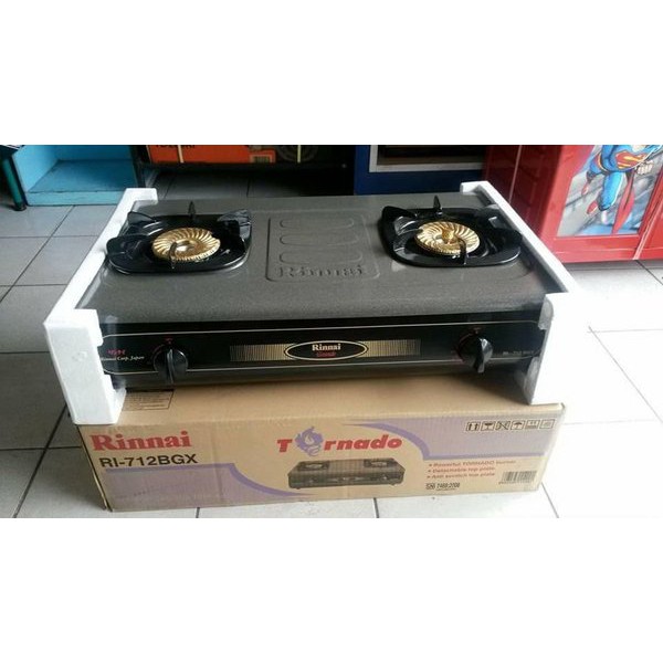 Kompor Gas Rinnai RI 712BGX Tornado Big Flame Stainless Steel