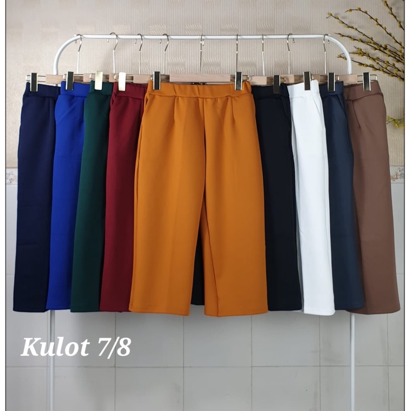 JJPrincess - Celana Kulot 7/8 Wanita / Celana 7/8 wanita / Kulot Scuba