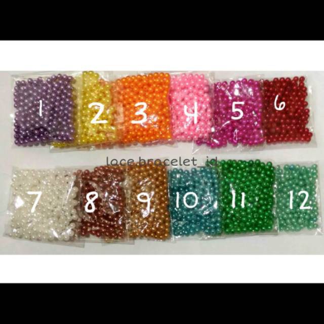 Manik Manik / Mute / Mote Mutiara 6mm /mutiara sintetis ringan 26 gram / +- 250 butir