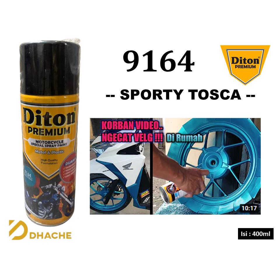 Cat Pilox Diton Premium 9164 Sporty Tosca Toska Hijau Biru 400cc pilok sepeda motor mobil helm bodi