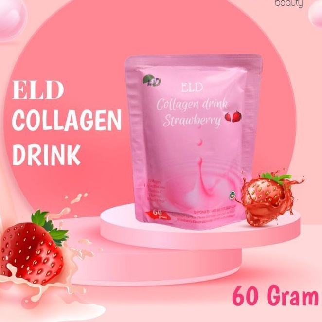 ELD COLLAGEN DRINK STRAWBERRY (MINUMAN COLLAGEN) ORIGINAL BPOM HALAL