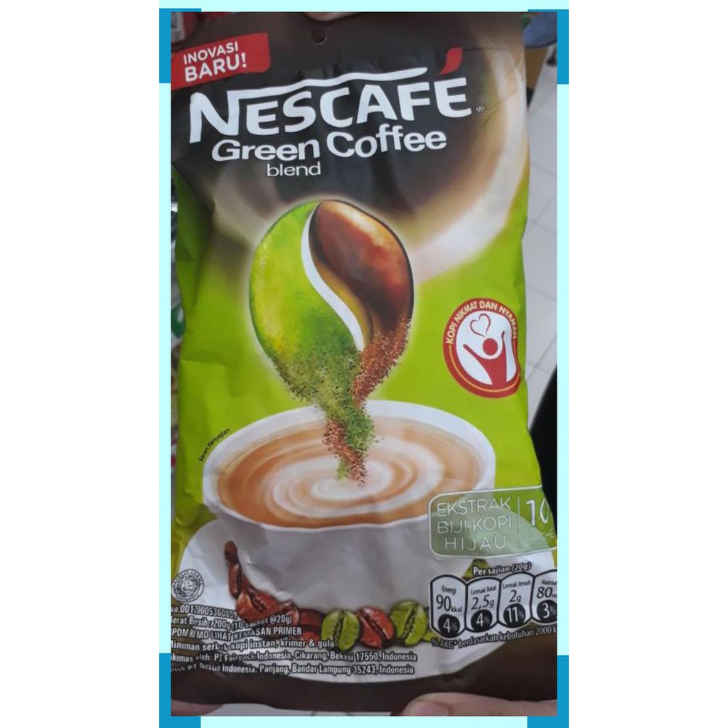 

Nescafe green coffe 200 gram (10 sachet x 20)