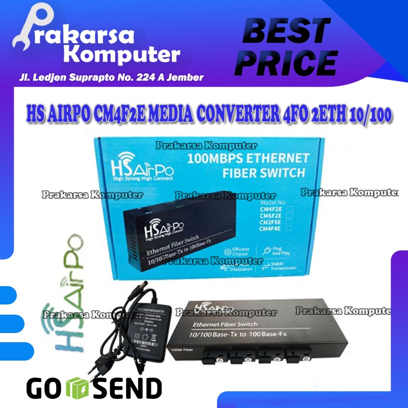 HS AIRPO CM4F2E MEDIA CONVERTER 4FO 2ETH 10/100