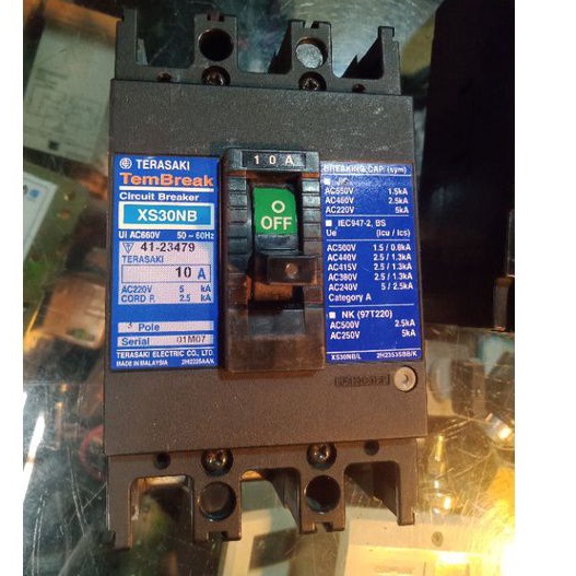 mccb breaker terasaki XS30NS 10A