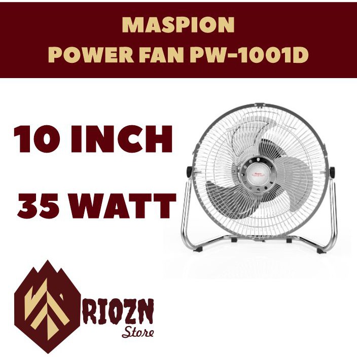Power Fan Maspion PW1001D Kipas Meja Maspion 10" PW 1001D