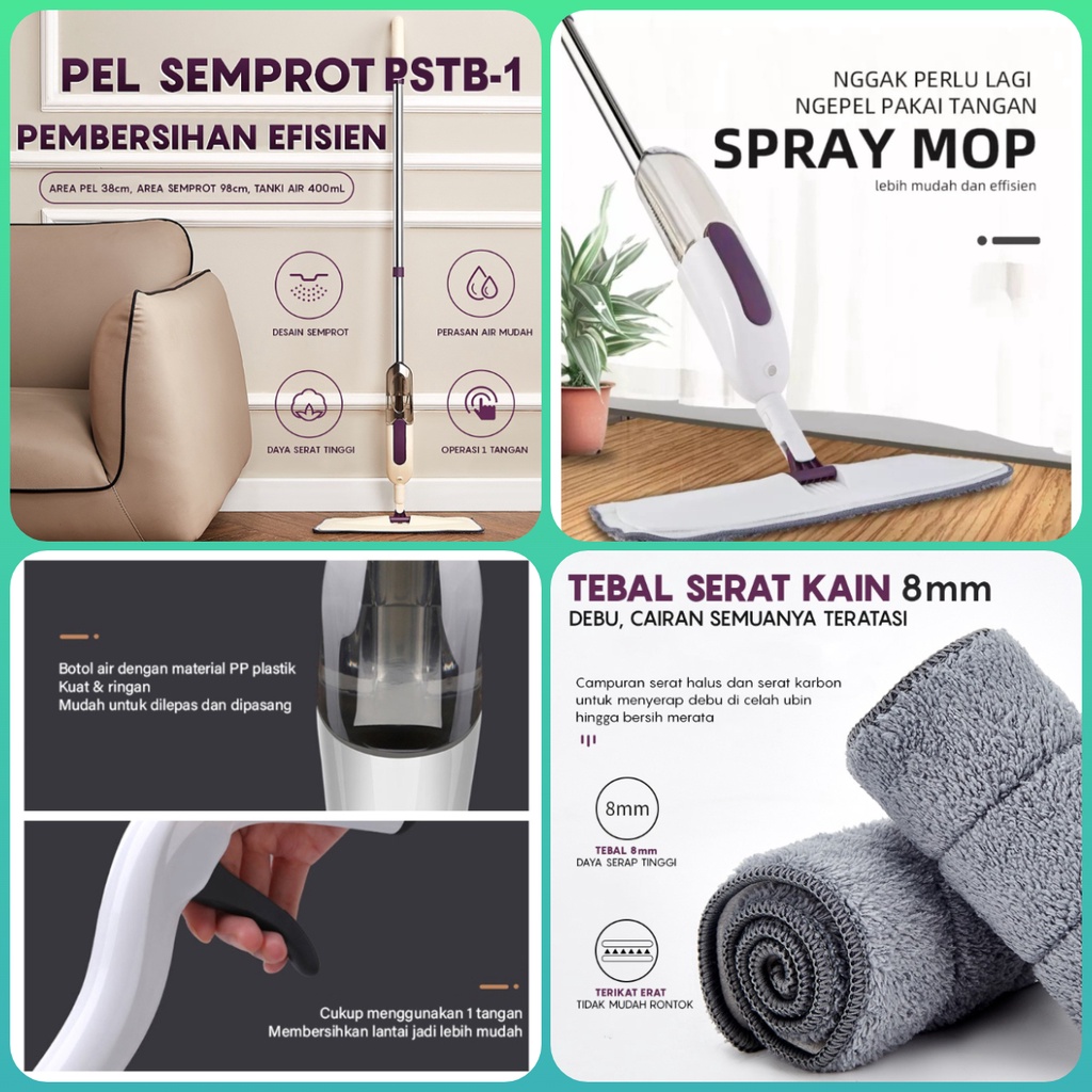 Alat Pel Praktis Dan Efisien Alat Pel Lantai Ultra Mop Cleanze Pray Super Mop Simple Termurah