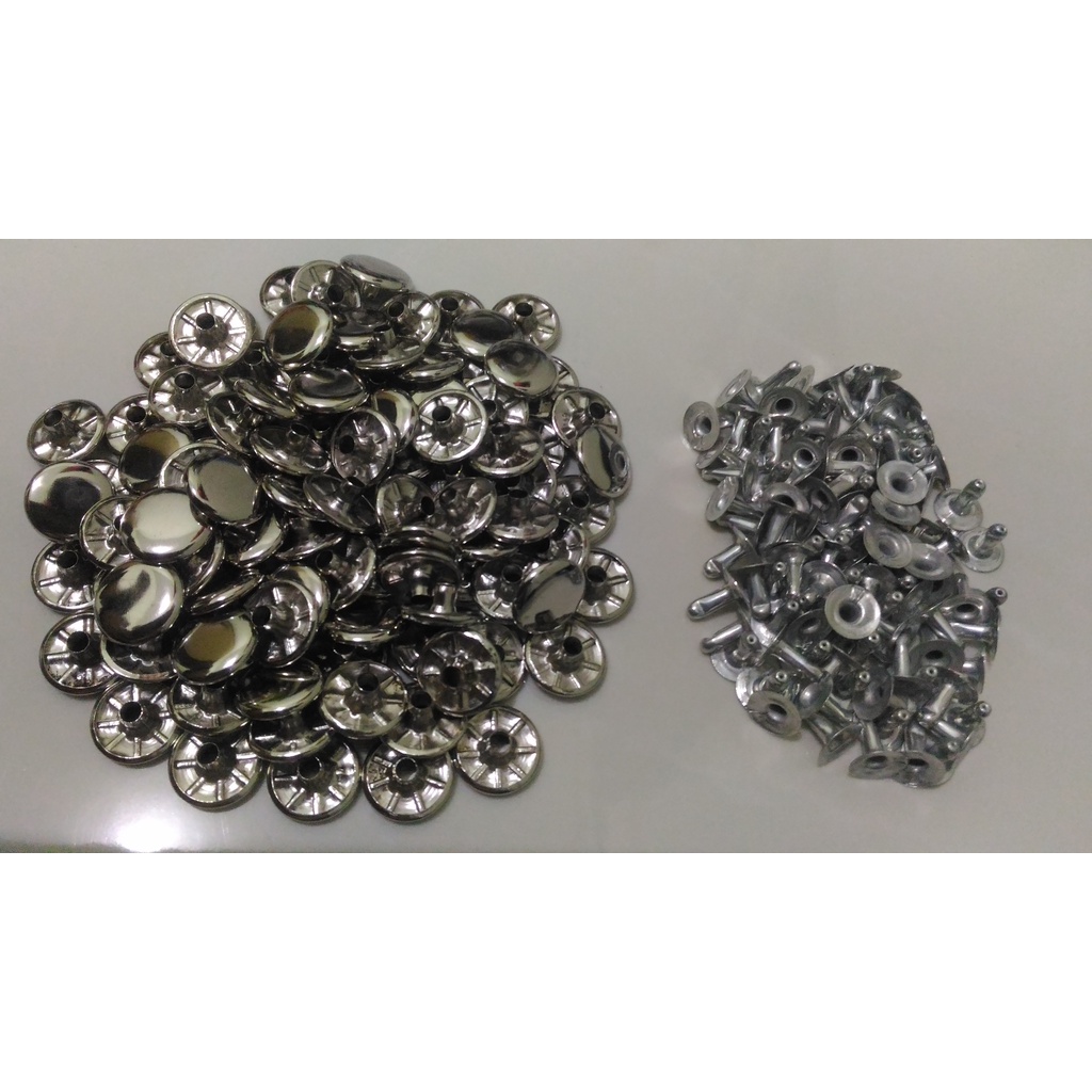 (isi 100 set) Paku keling diameter 6mm s/d 14mm centang cetet 1 kepala jamur A1000 106 810 2730 2734