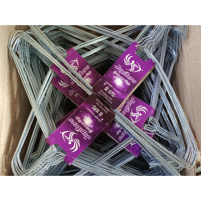 ( 1 Pack) = 10 pcs Hanger Besi | Hanger Kawat | Gantungan Baju | Gantungan pakaian | hanger Biasa