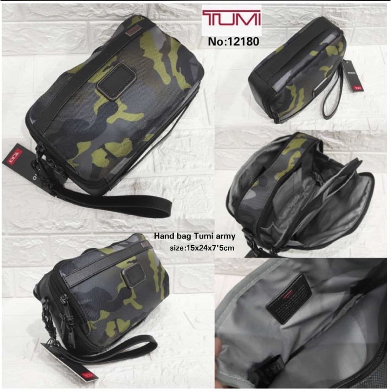 Handbag Tumi alpha bravo hand bag pria Grade ori clutch pria