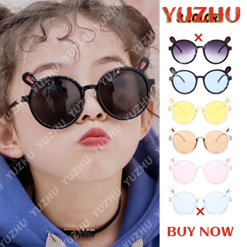 (YUZHU) Bayar di Tempat Candy Color Cute Kids Kacamata Hitam Boys Girls Eyewear