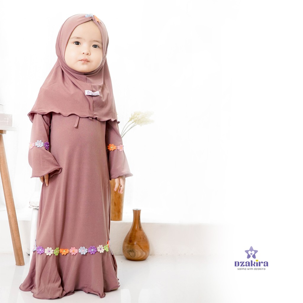 GAMIS BAYI 0-2thn RENDA BUNGA MELATI PELANGI KANAYA PLUM JERSEY TWIST PREMIUM ORIGINAL by DZAKIRA