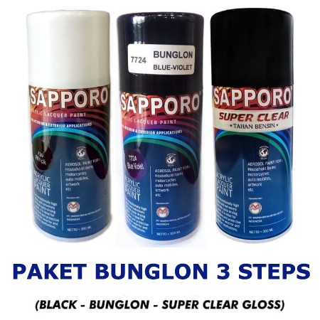 Paket Cat Semprot Bunglon SAPPORO 3 Step.Cat Semprot Warna BUNGLON/KHAMALEON