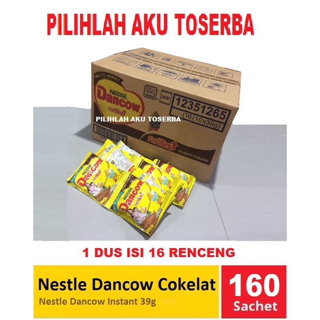 Susu Dancow Sachet FortiGro COKELAT 39 Gram - ( 1 DUS ISI 16 RENCENG )