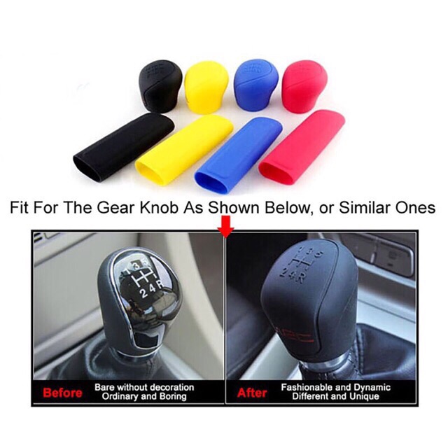 Universal 1set Silikon Gear Shift Knob Handbrake Cover Handbrake Cover Mobil Rem Tangan Shift Knob Untuk Honda Toyota Nissan Mazda BMW Benz