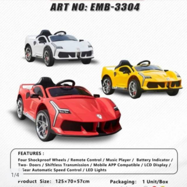 Mobilan Aki Anak Exotic Toys Sedan Sport EMB -3304