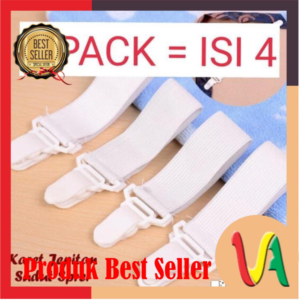 Karet Penjepit Sprei/ Pengait Sudut Seprei Kasur - isi 4