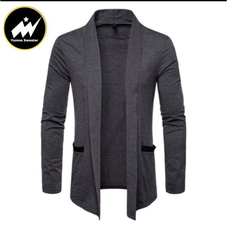 blazer rajut pria bahan katun premium