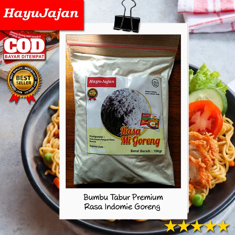 

BUMBU TABUR PREMIUM RASA INDOMIE GORENG / BUMBU KERIPIK, JAMUR CRISPY, TAHU WALIK, CIMOL, TELUR GULUNG, POP CORN, BAKSO, / KEMASAN 100 gr /