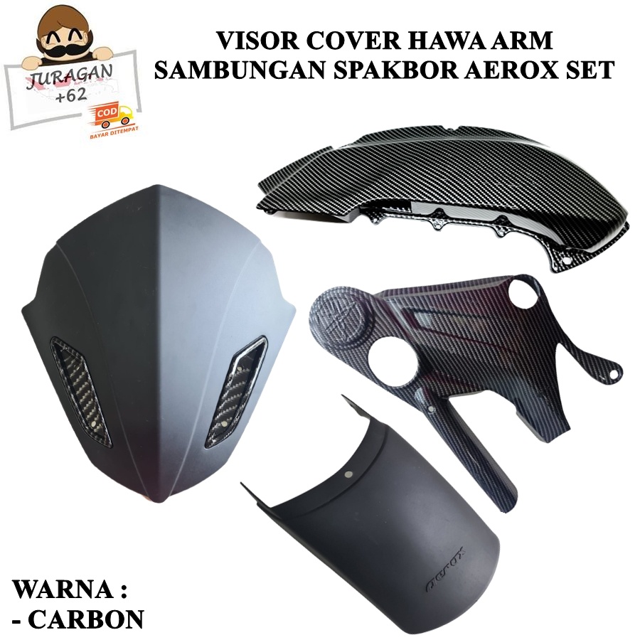 VISOR COVER HAWA FILTER CVT SWINGARM ARM SAMBUNGAN SPAKBOR AEROX 155 SET