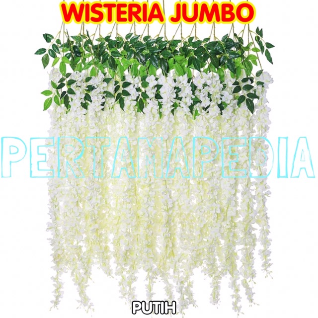 SATUAN WISTERIA JUMBO/ BUNGA PLASTIK/ BUNGA HIASAN/ BUNGA GANTUNG/ BUNGA DEKORASI/ BUNGA PALSU