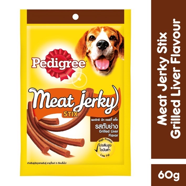 Pedigree Meat Jerky Stix Grilled Liver 60 gr Makanan Anjing Snack Dog