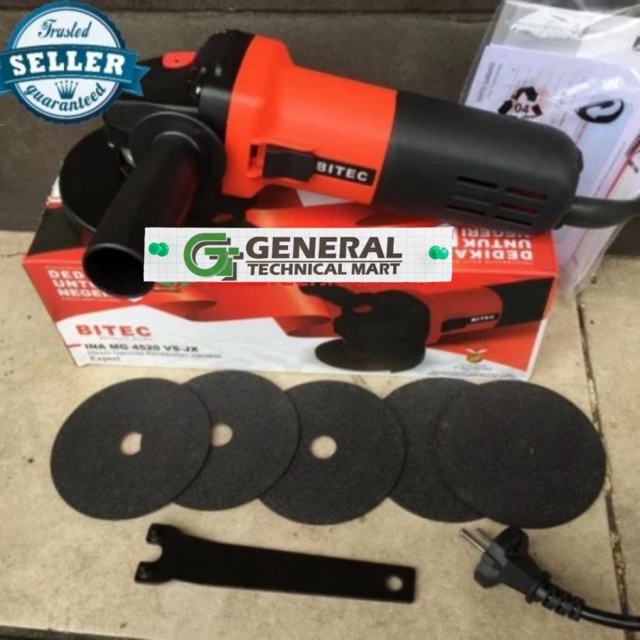 Mesin Gerinda Variable Speed MG4520 BITEC INA MG 4520 angle grinder